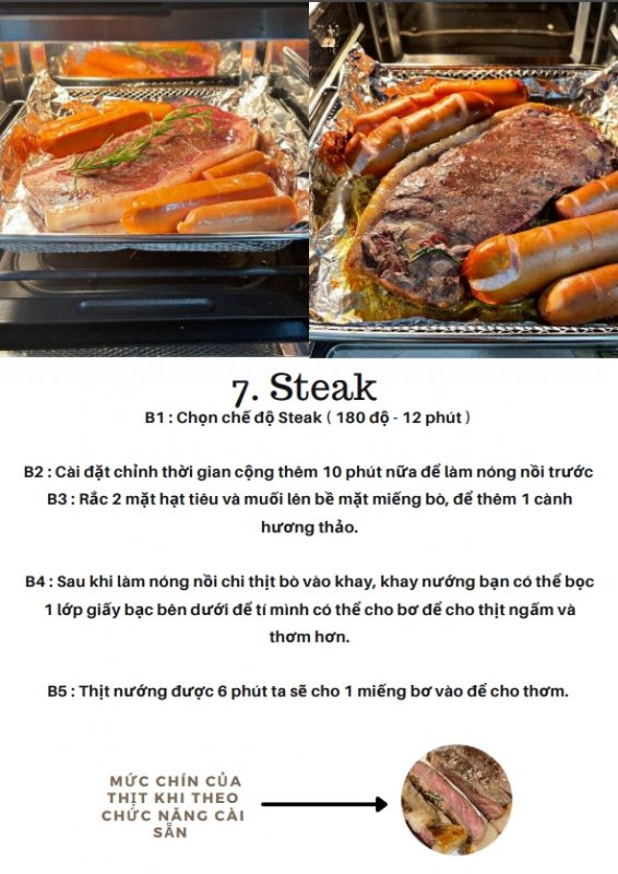 Bò bít tết (Steak) từ nồi chiên không dầu Klarstein